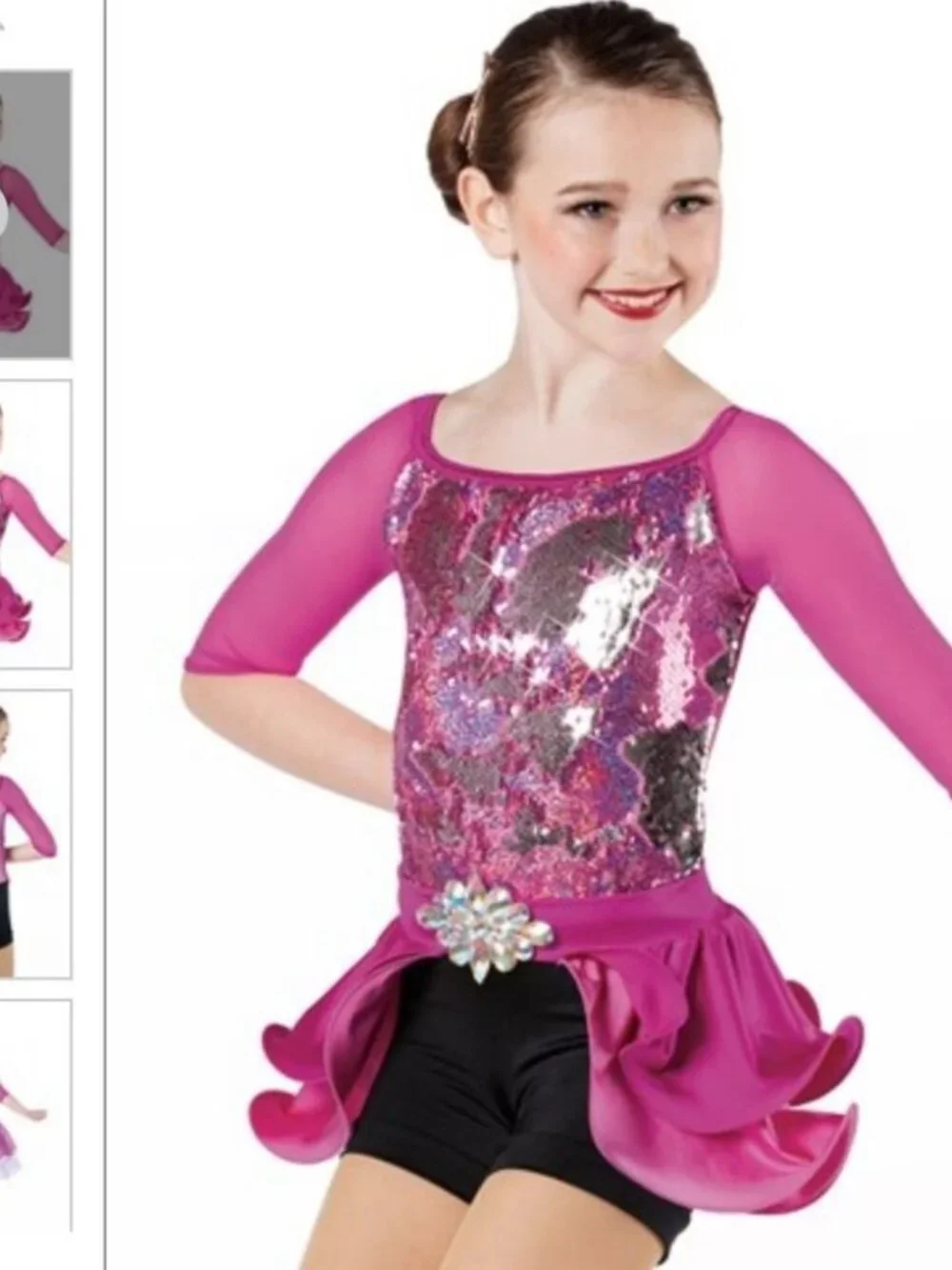 Weissman Sequin Dance Costume | Pink Tutu Recital Outfit | Child Medium
